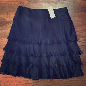 Ann Taylor loft petite lack tiered skirt